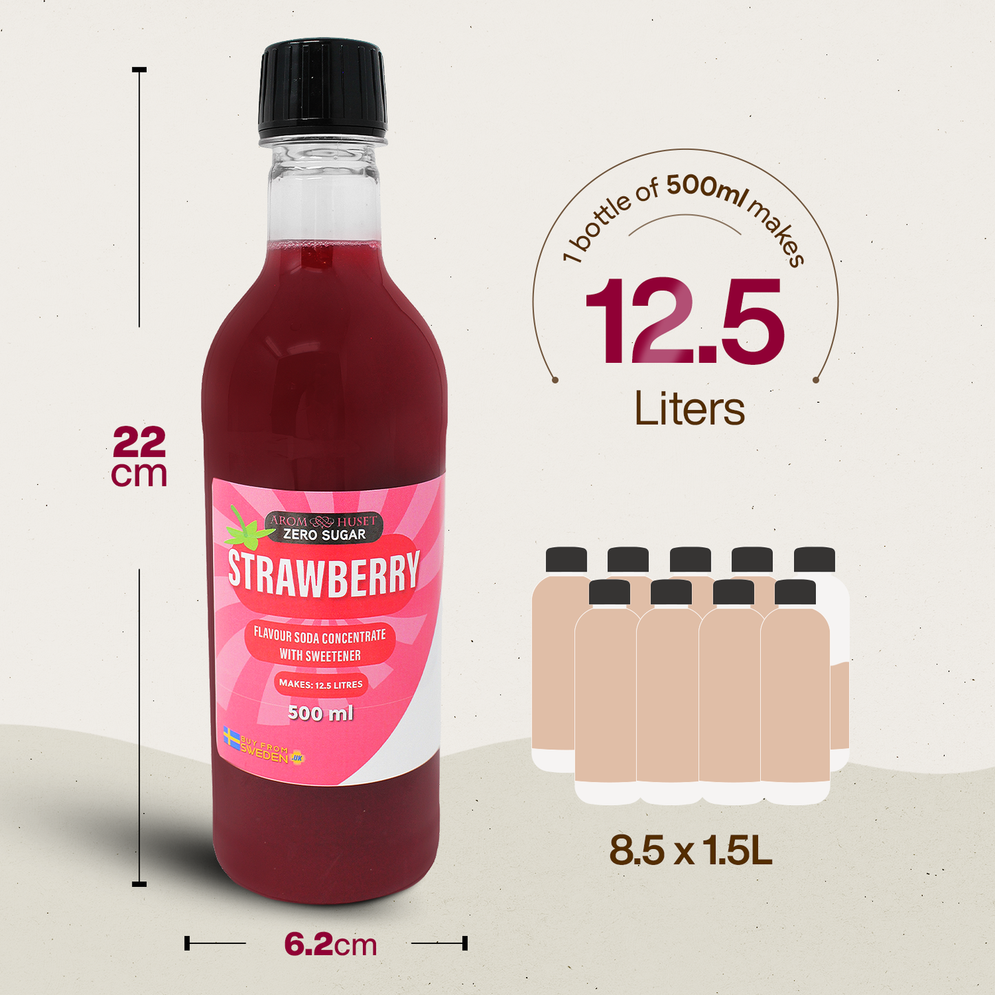Zero Strawberry Soda Concentrate - 500ML