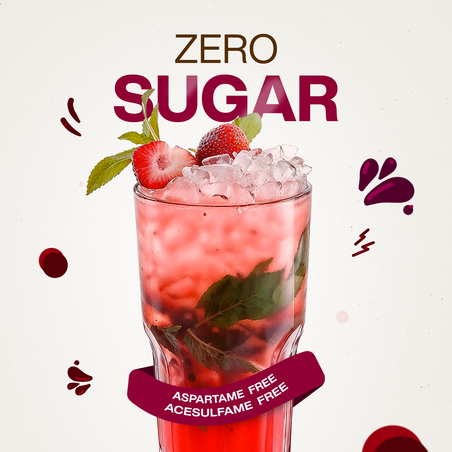 Zero Strawberry Soda Concentrate - 500ML