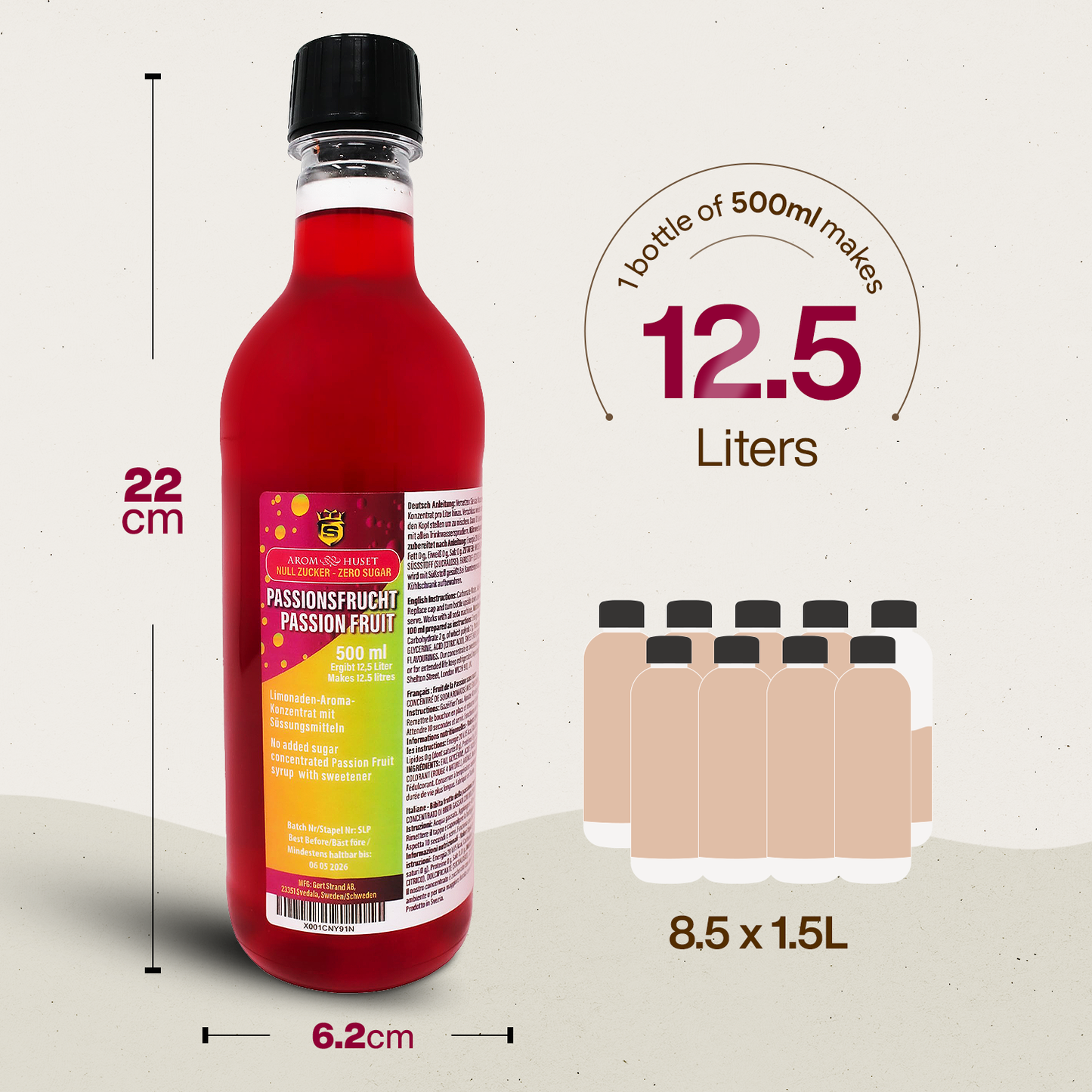 Zero Passion fruit Soda Concentrate - 500ML
